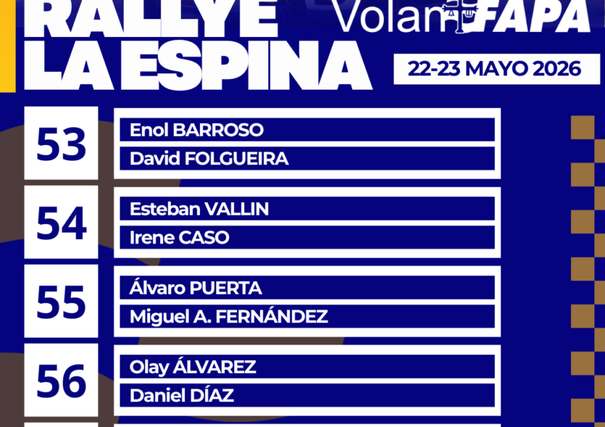El Volan FAPA ruge de nuevo: Definida la lista de aspirantes para el VIII Rallye La Espina